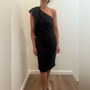 Banana Republic Elegant Black One-Shoulder Dress